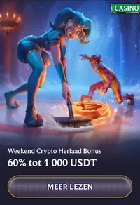 Weekend crypto herlaadbonus 60 1000usdt